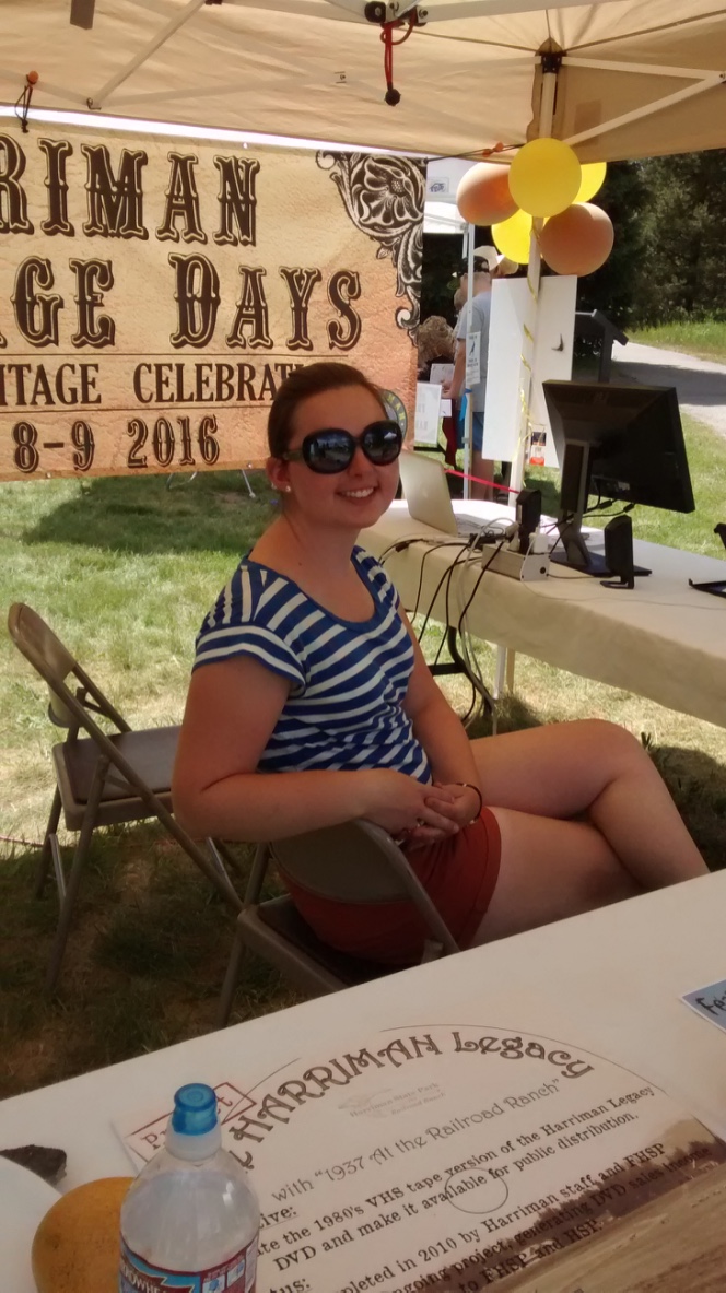 Mamie Smith at the Harriman Heritage Days information booth